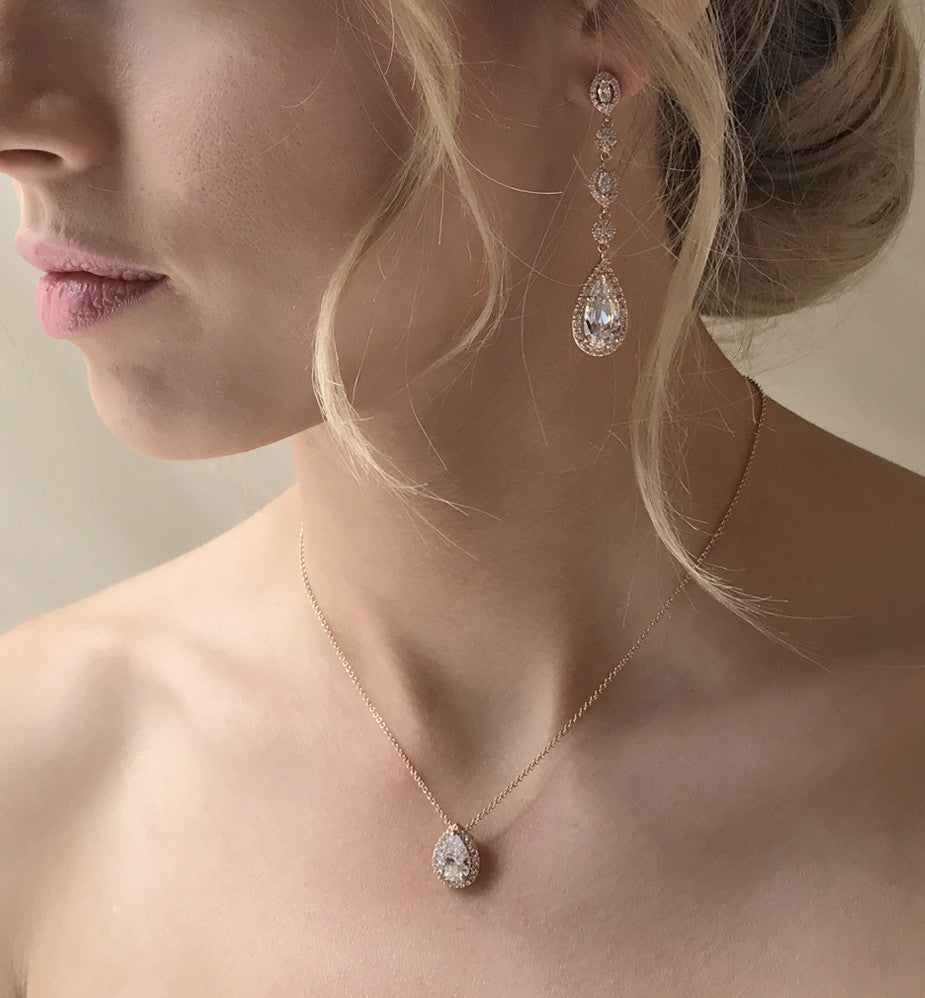 Long Drop Earrings and Necklace Set | Mix Mix Style [Hot Seller]-Mix MIx Style