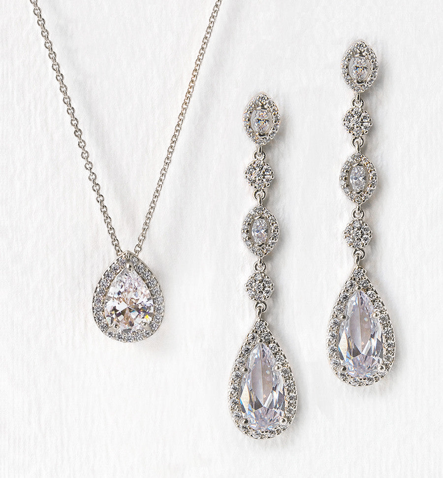 Long Drop Earrings and Necklace Set | Mix Mix Style [Hot Seller]-Mix MIx Style