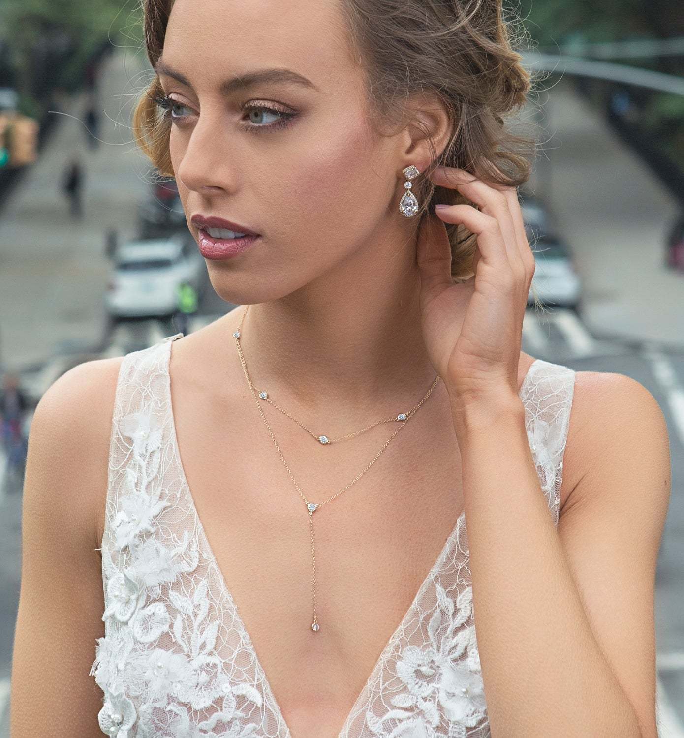 Princess Cut Moissanite 18K White Gold Earrings | Mix Mix Style [Hot Seller]-Mix MIx Style