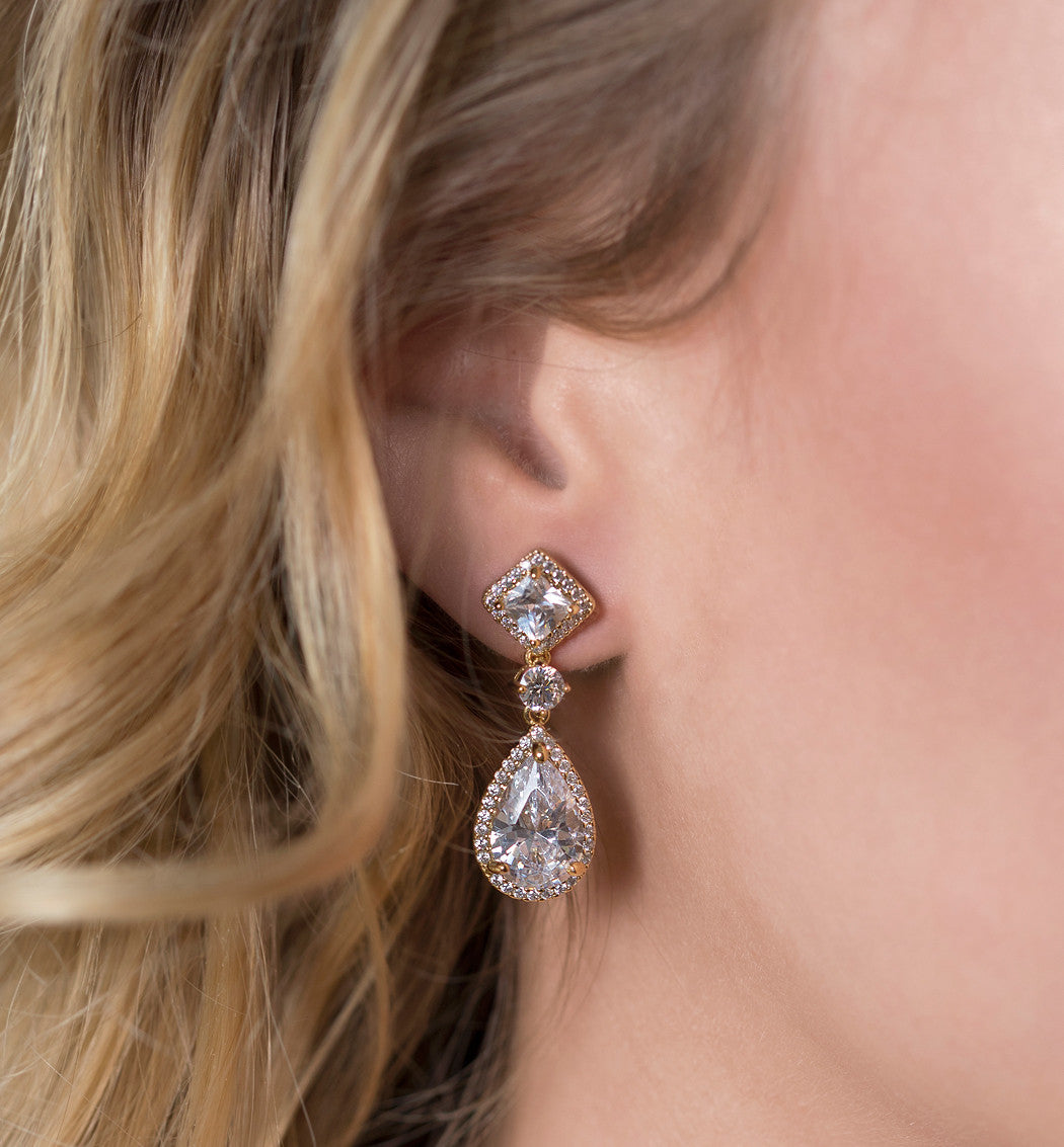 Princess Cut 18K White Gold Jewelry Set | Mix Mix Style [Hot Seller]-Mix MIx Style