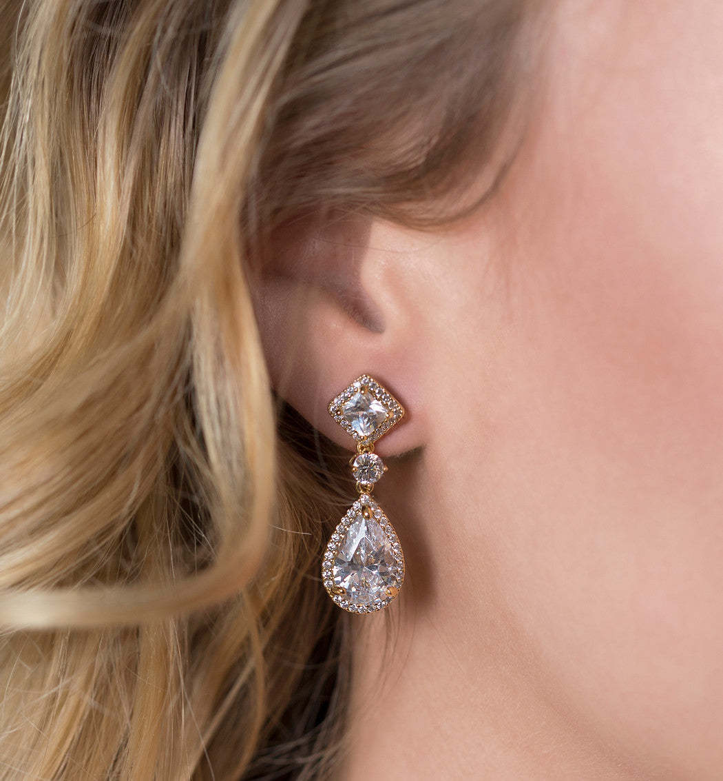 Princess Cut 18K White Gold Jewelry Set | Mix Mix Style [Hot Seller]-Mix MIx Style