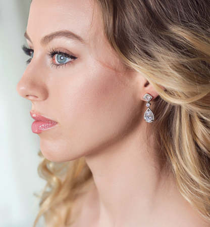 Princess Cut Moissanite 18K White Gold Earrings | Mix Mix Style [Hot Seller]-Mix MIx Style