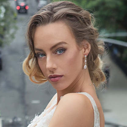 Linear 18K White Gold Jewelry Set | Mix Mix Style [Hot Seller]-Mix MIx Style