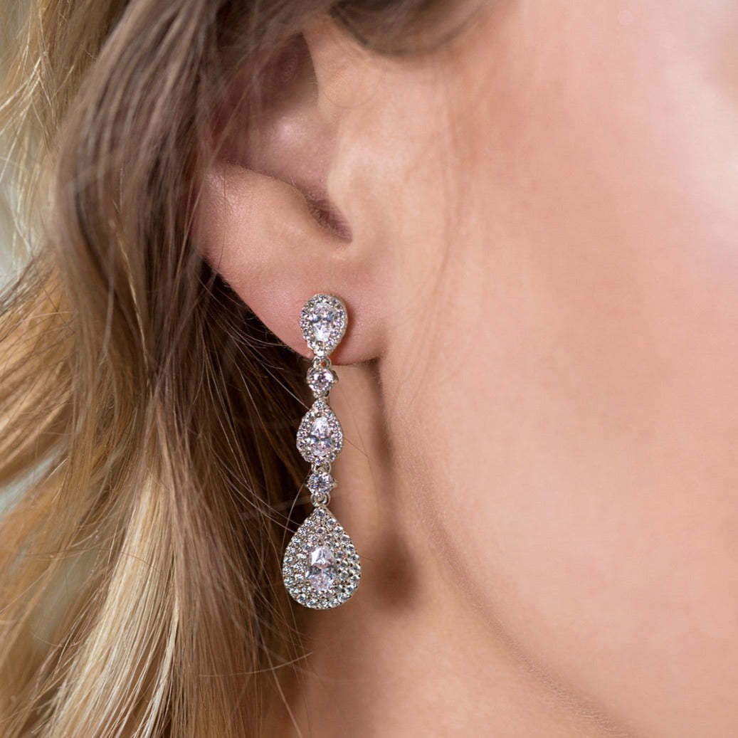 Linear 18K White Gold Jewelry Set | Mix Mix Style [Hot Seller]-Mix MIx Style