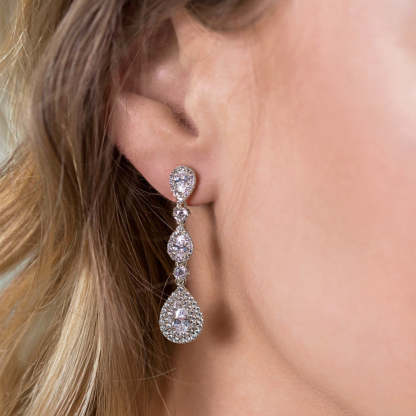 Linear 18K White Gold Jewelry Set | Mix Mix Style [Hot Seller]-Mix MIx Style