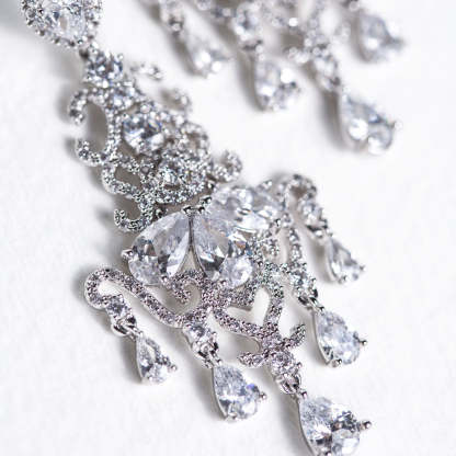 Cascading Chandelier 18K White Gold Earrings | Mix Mix Style [Hot Seller]-Mix MIx Style