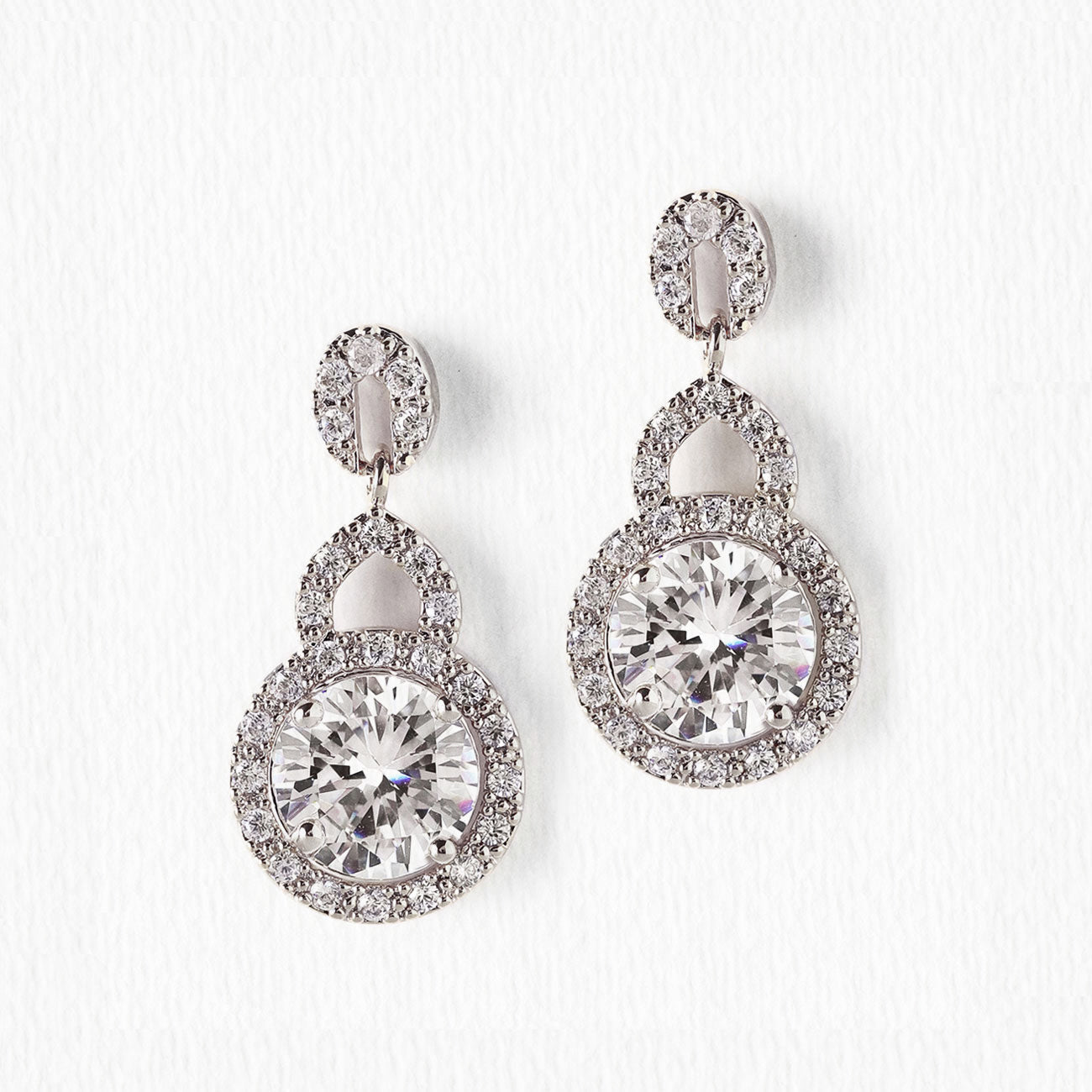 Moissanite Drop 18K White Gold Earrings | Mix Mix Style [Hot Seller]-Mix MIx Style