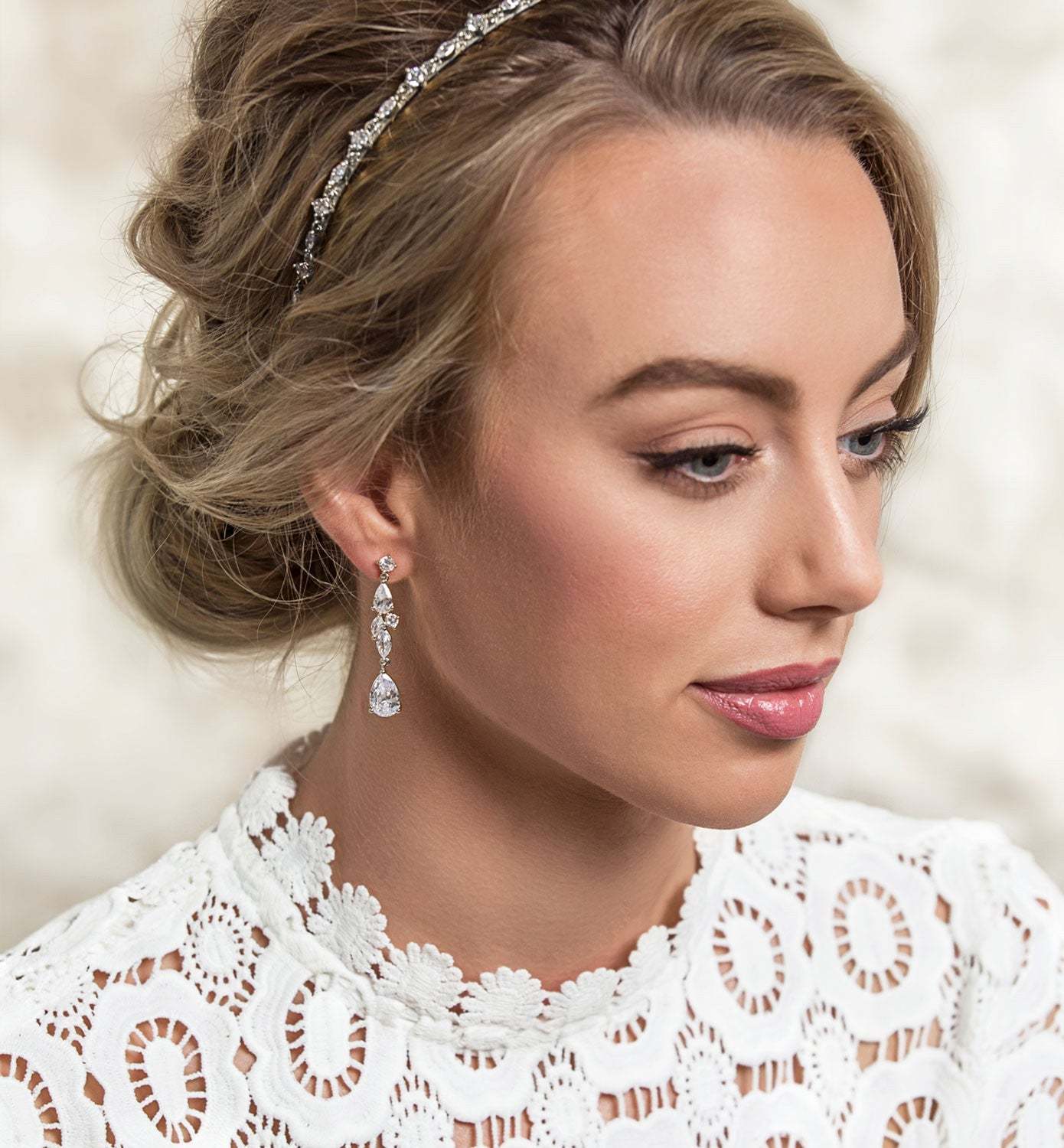 Moissanite Diamonds Drop 18K White Gold Earrings | Mix Mix Style [Hot Seller]-Mix MIx Style