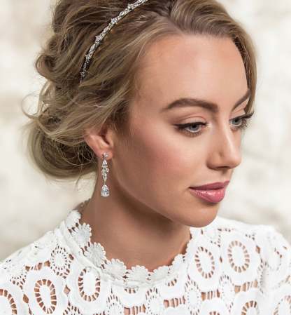 Moissanite Diamonds Drop 18K White Gold Earrings | Mix Mix Style [Hot Seller]-Mix MIx Style