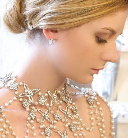 Starlight Stud 18K White Gold Earrings | Mix Mix Style [Hot Seller]-Mix MIx Style