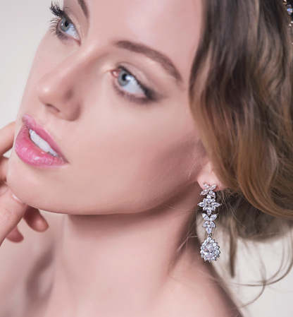 Mossanite Diamonds Teardrop 18K White Gold Earrings | Mix Mix Style [Hot Seller]-Mix MIx Style