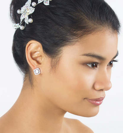 Crystal 18K White Gold Earrings | Mix Mix Style [Hot Seller]-Mix MIx Style