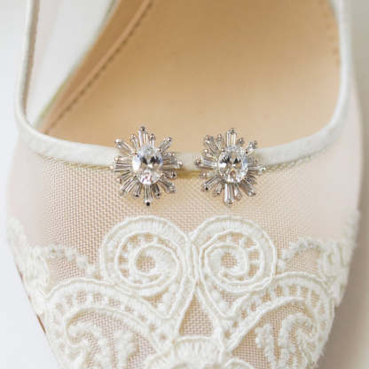 Deco Stud 18K White Gold Earrings | Mix Mix Style [Hot Seller]-Mix MIx Style