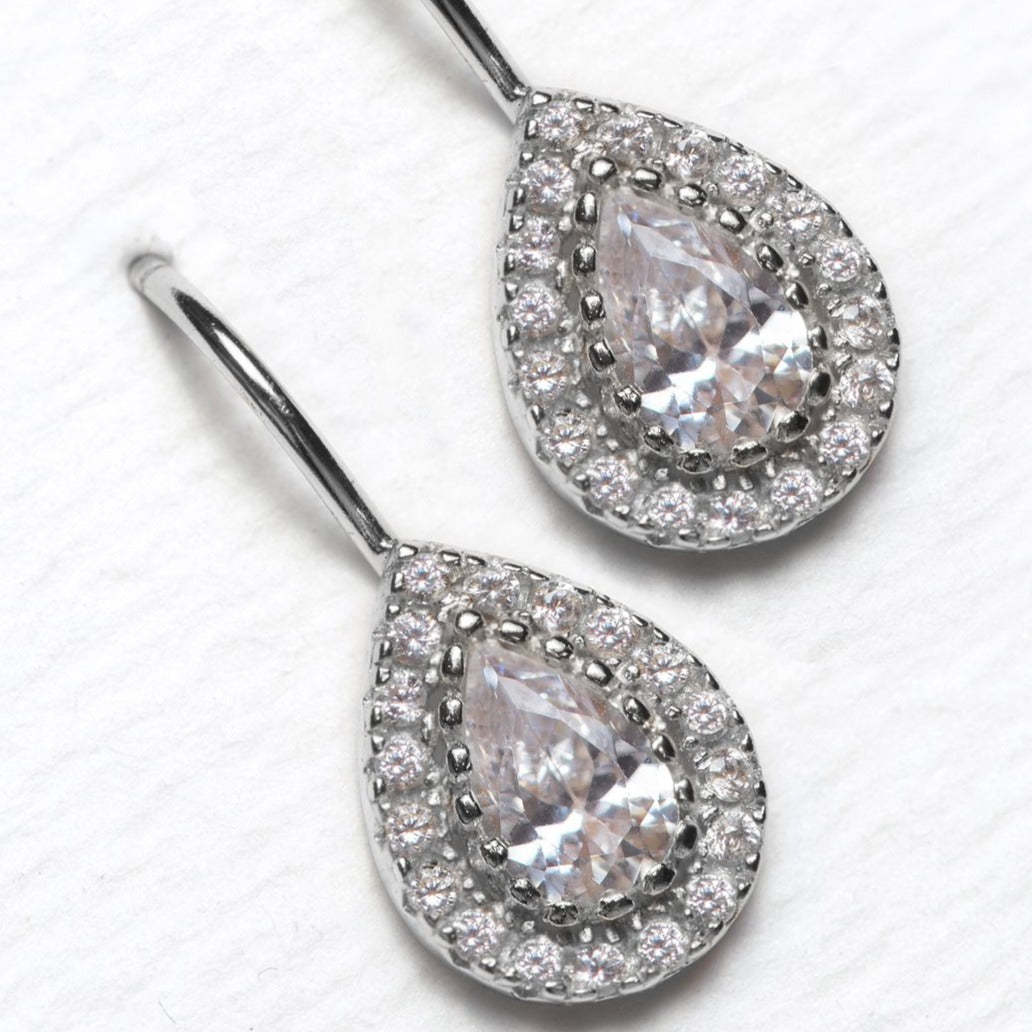 Moissanite Petite Drop s925 Sterling Silver Earrings | Mix Mix Style [Hot Seller]-Mix MIx Style
