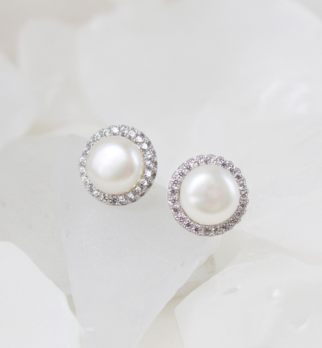 Classic Moissanite Stud 18K White Gold Earrings | Mix Mix Style [Hot Seller]-Mix MIx Style