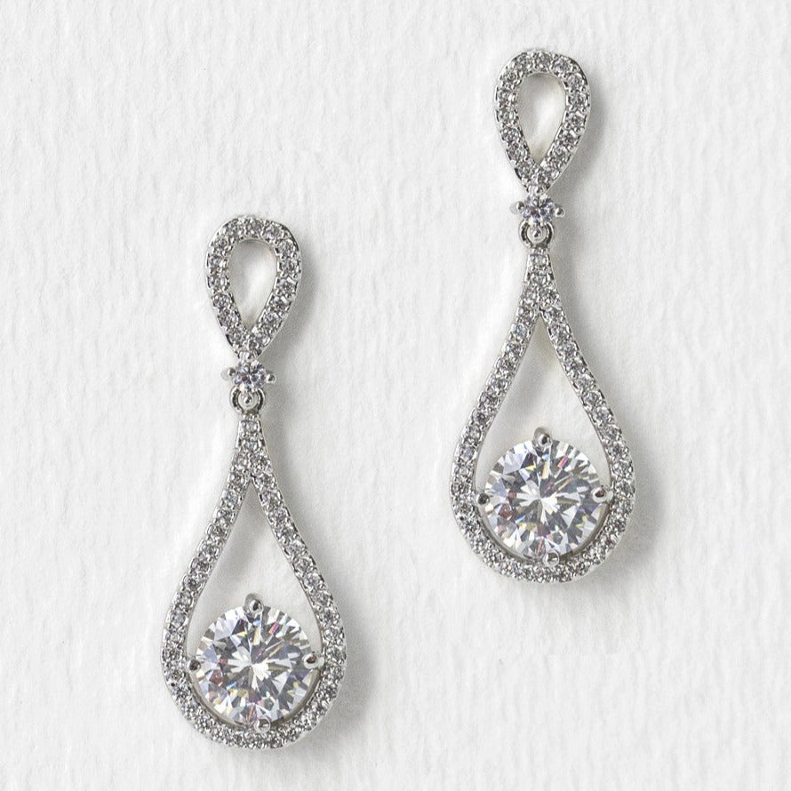 Classic Drop Moissanite Diamonds 18K White Gold Earrings | Mix Mix Style [Hot Seller]-Mix MIx Style