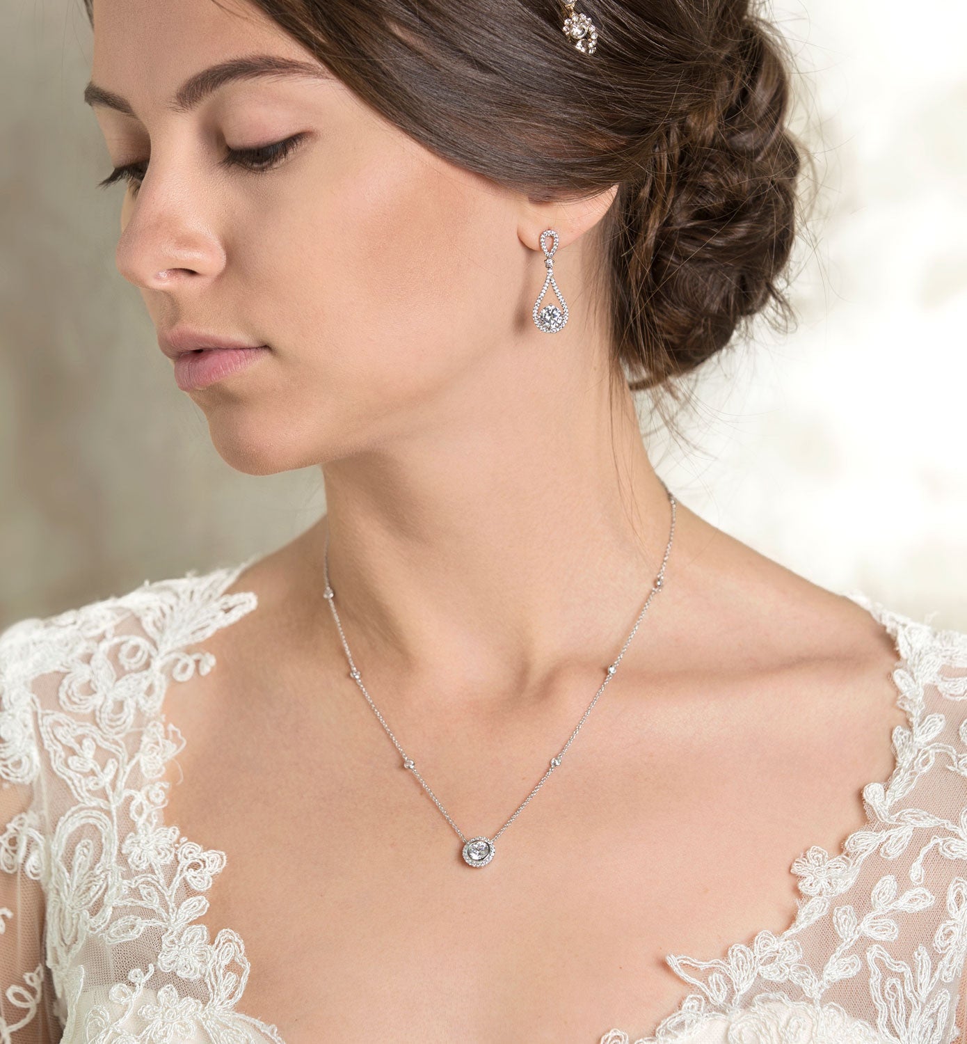 Sophia Classic 18K White Gold Jewelry Set | Mix Mix Style [Hot Seller]-Mix MIx Style