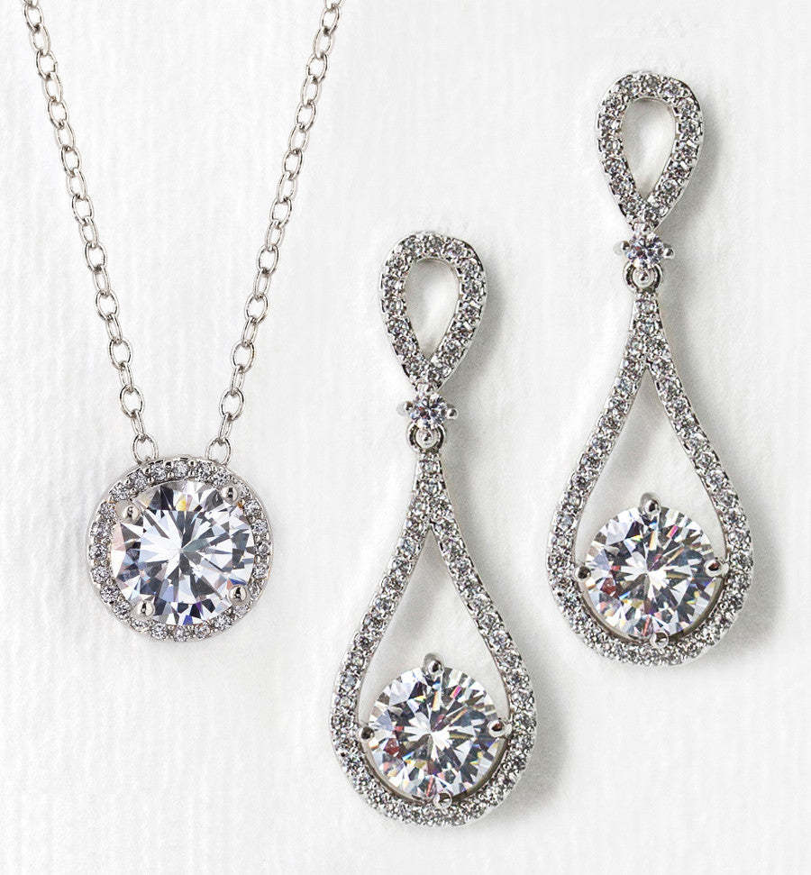 Sophia Classic 18K White Gold Jewelry Set | Mix Mix Style [Hot Seller]-Mix MIx Style