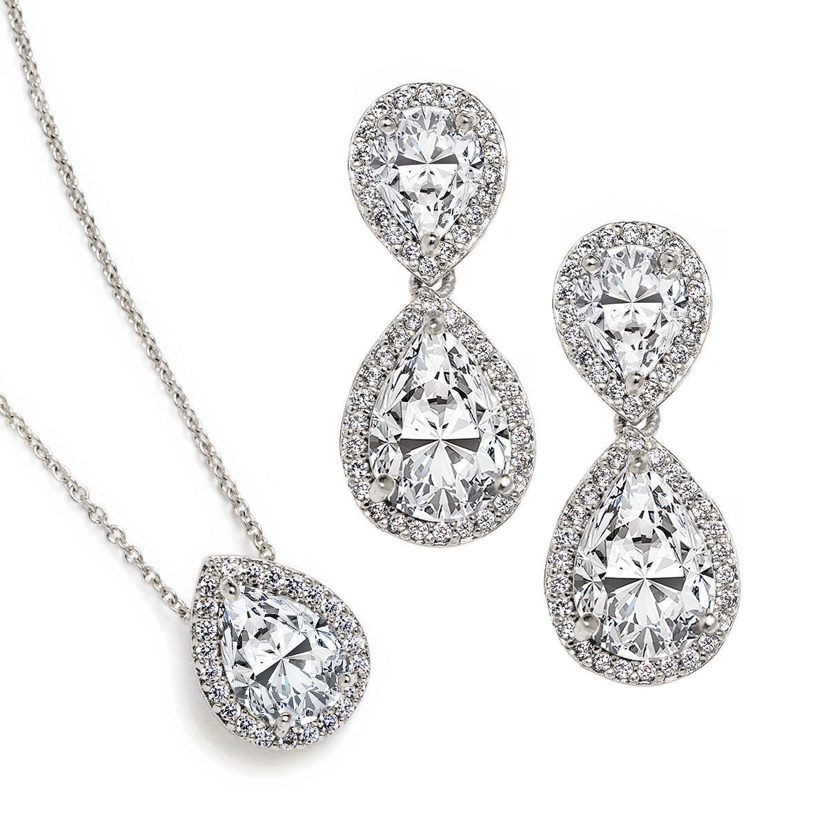 Classic 18K White Gold Jewelry Set | Mix Mix Style [Hot Seller]-Mix MIx Style