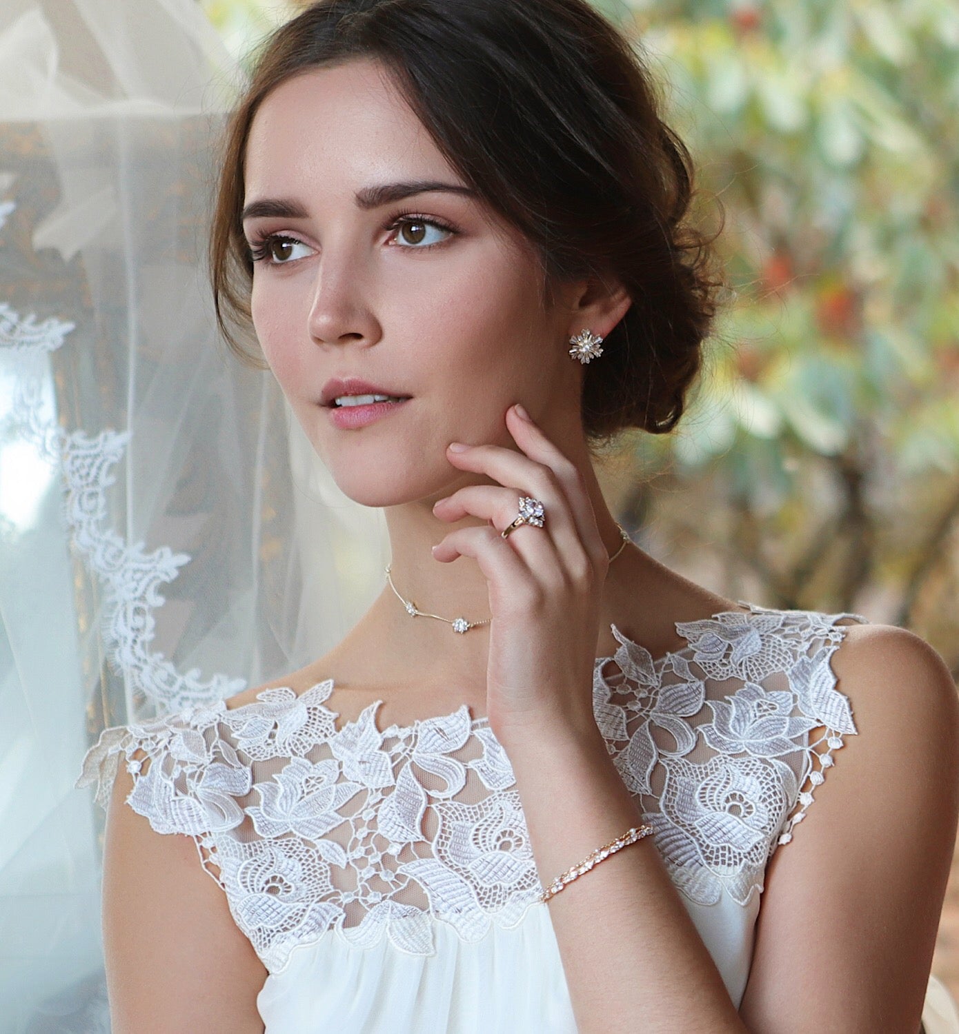 Crystal Choker 18K White Gold  Necklace | Mix Mix Style [Hot Seller]-Mix MIx Style