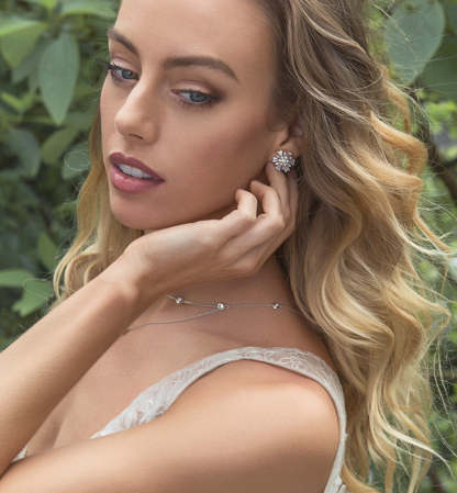 Star Diamond Stud 18K White Gold Earrings | Mix Mix Style [Hot Seller]-Mix MIx Style