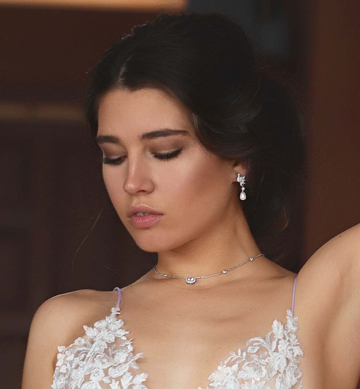 Vintage Marquise Pearl Drop 18K White Gold Earrings | Mix Mix Style [Hot Seller]-Mix MIx Style