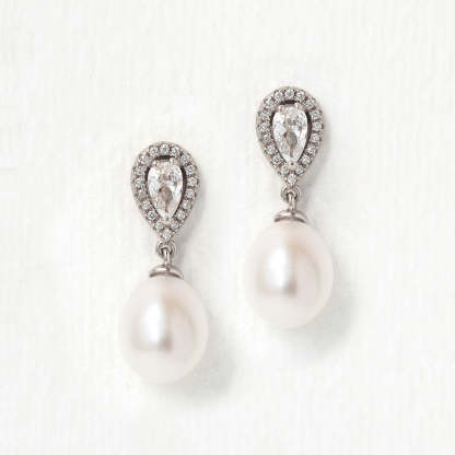 Akoya Pearl Drop Moissanite s925 Sterling Silver Earrings | Mix Mix Style [Hot Seller]-Mix MIx Style