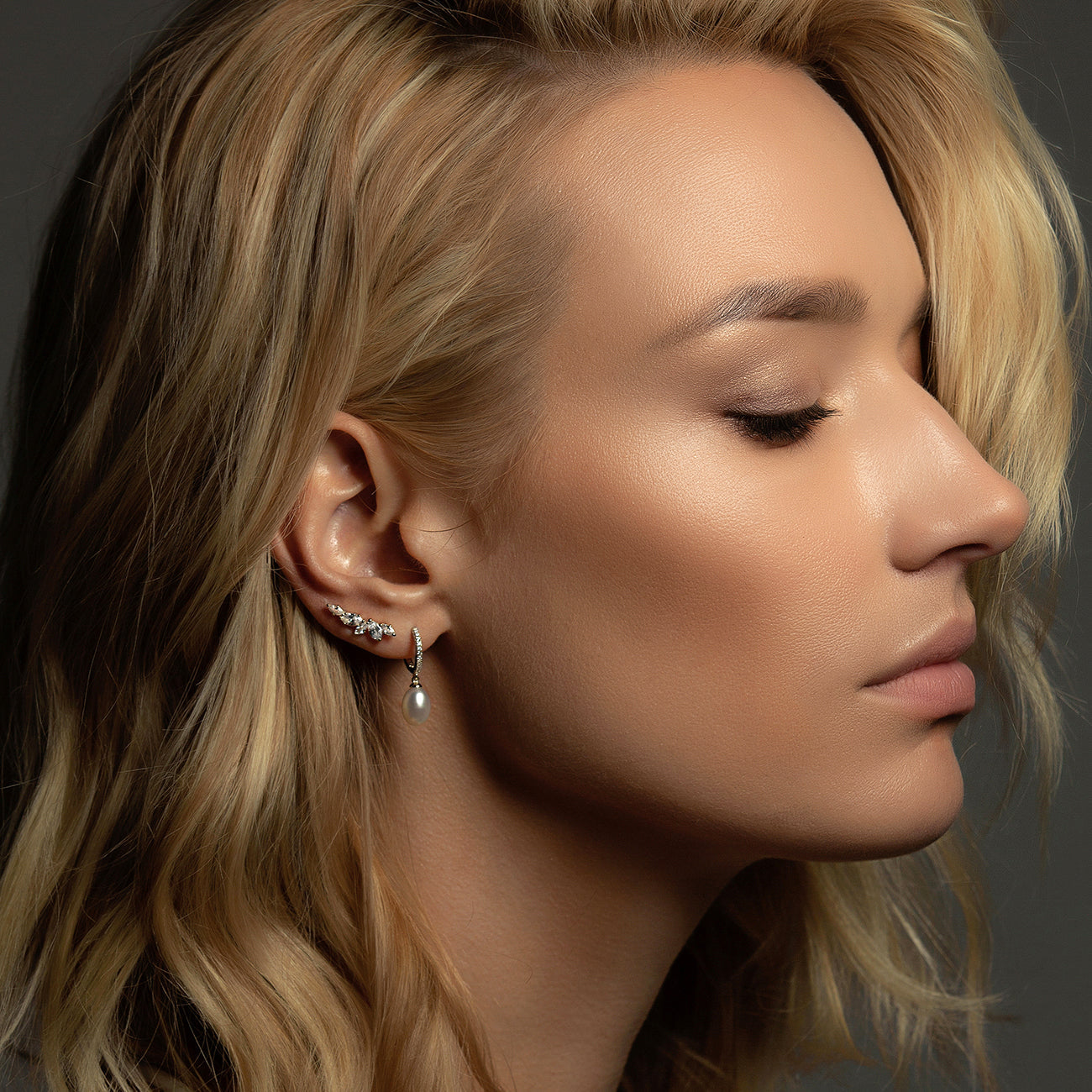 Ear Climber Moissanite s925 Sterling Silver Earrings | Mix Mix Style [Hot Seller]-Mix MIx Style