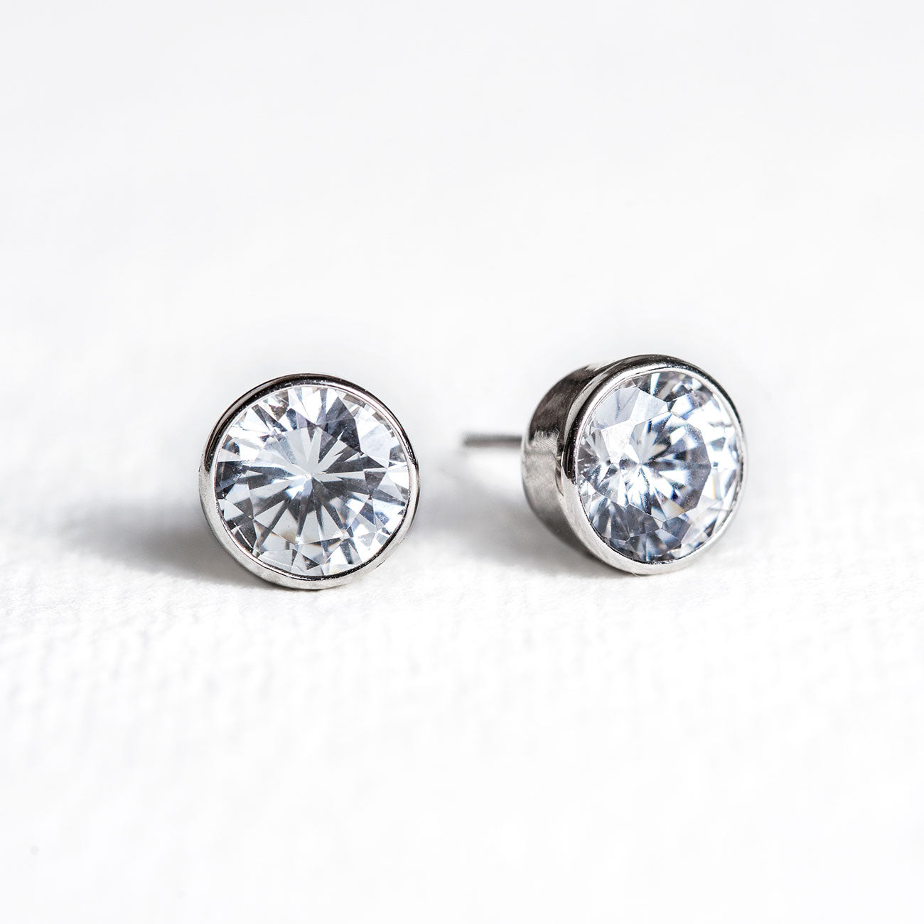 Solitaire Moissanite Stud s925 Sterling Silver Earrings | Mix Mix Style [Hot Seller]-Mix MIx Style