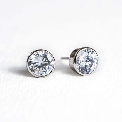 Solitaire Moissanite Stud s925 Sterling Silver Earrings | Mix Mix Style [Hot Seller]-Mix MIx Style