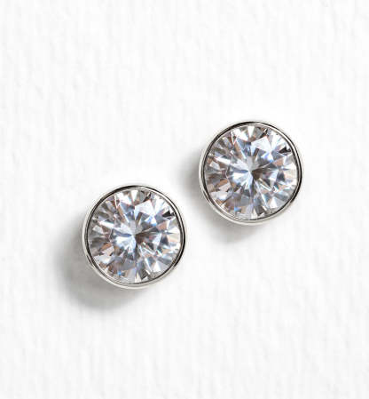 Solitaire Moissanite Stud s925 Sterling Silver Earrings | Mix Mix Style [Hot Seller]-Mix MIx Style