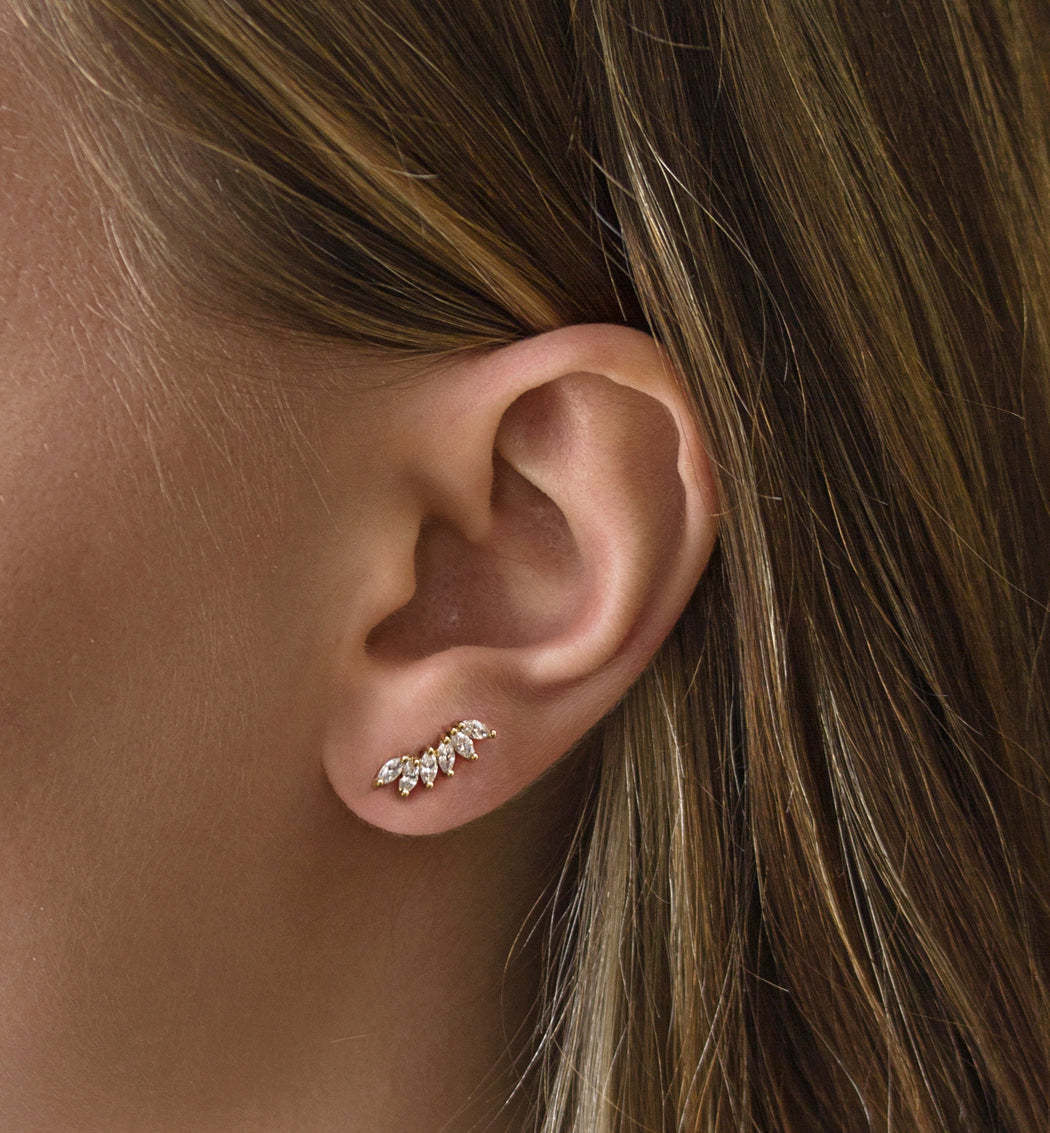 Crystal Wing 18K Gold Plated Earrings | Mix Mix Style [Hot Seller]-Mix MIx Style