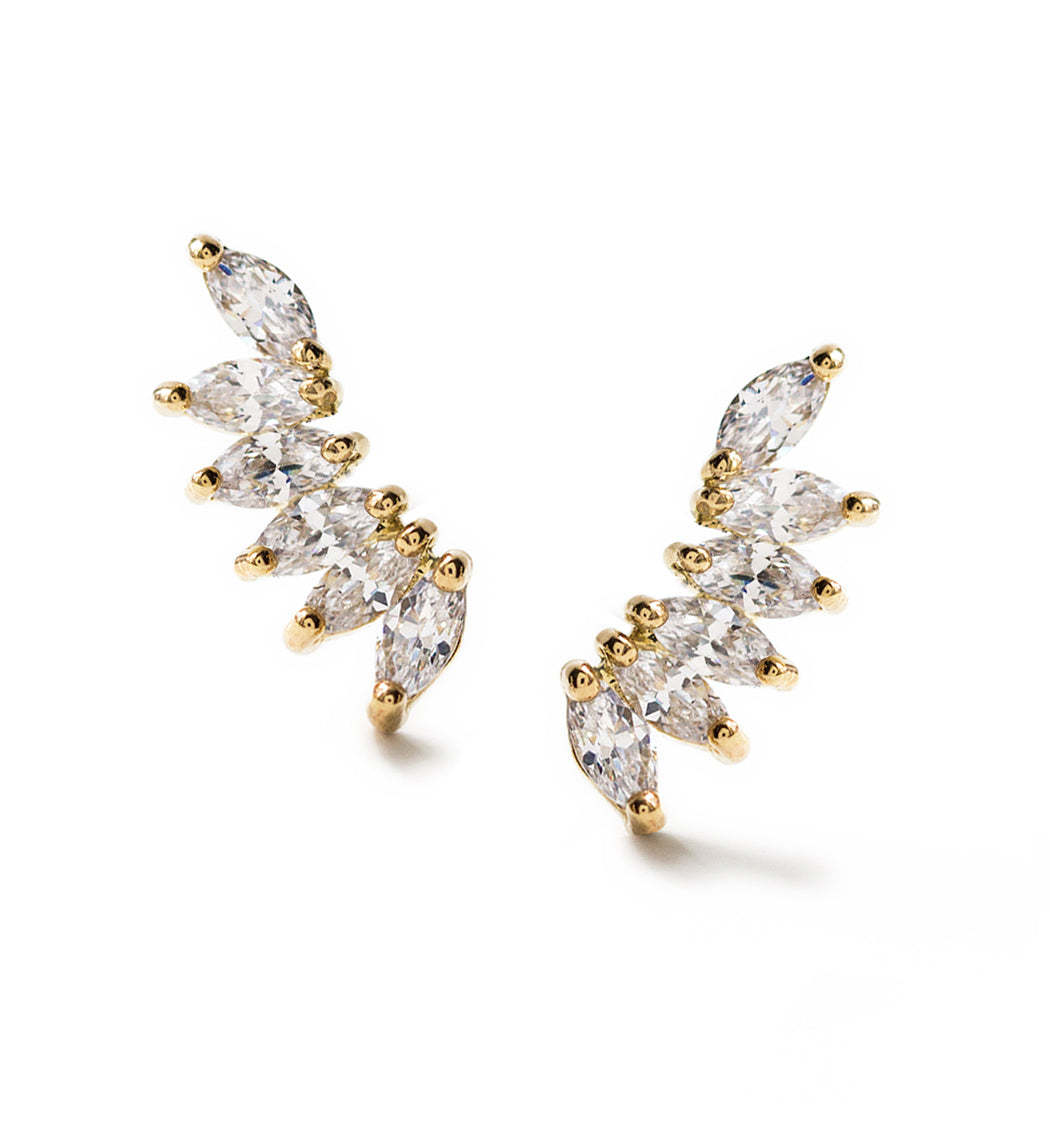 Crystal Wing 18K Gold Plated Earrings | Mix Mix Style [Hot Seller]-Mix MIx Style