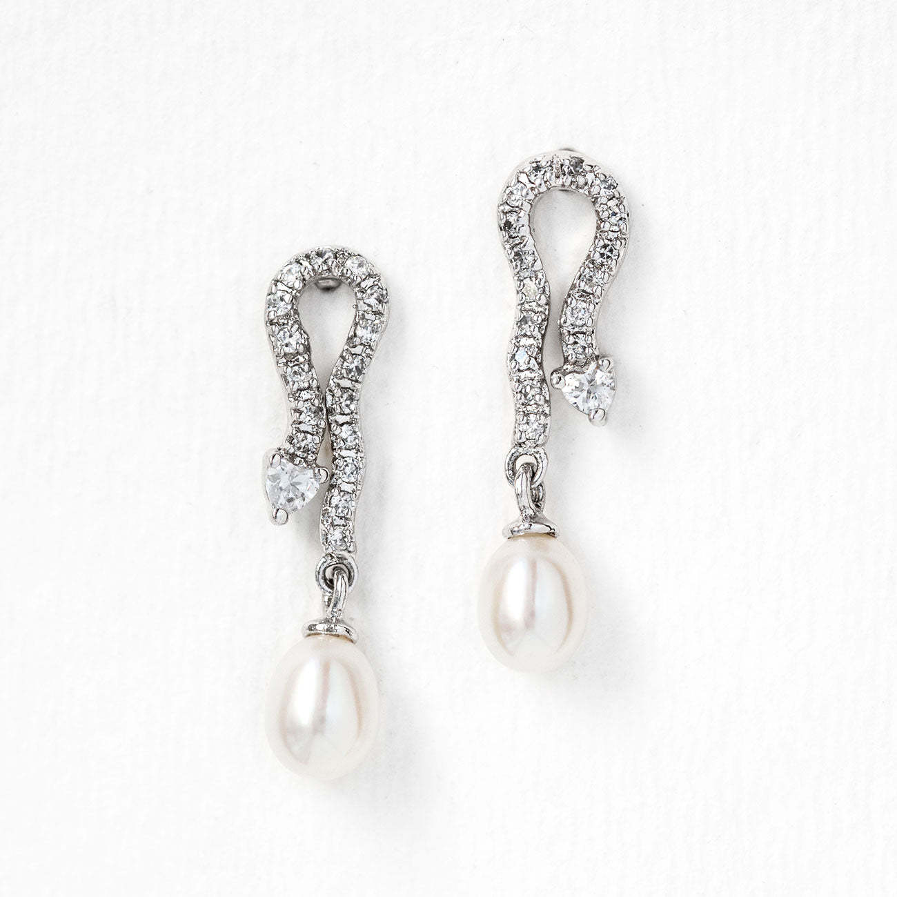 White Vintage Pearl 18K White Gold Earrings | Mix Mix Style [Hot Seller]-Mix MIx Style