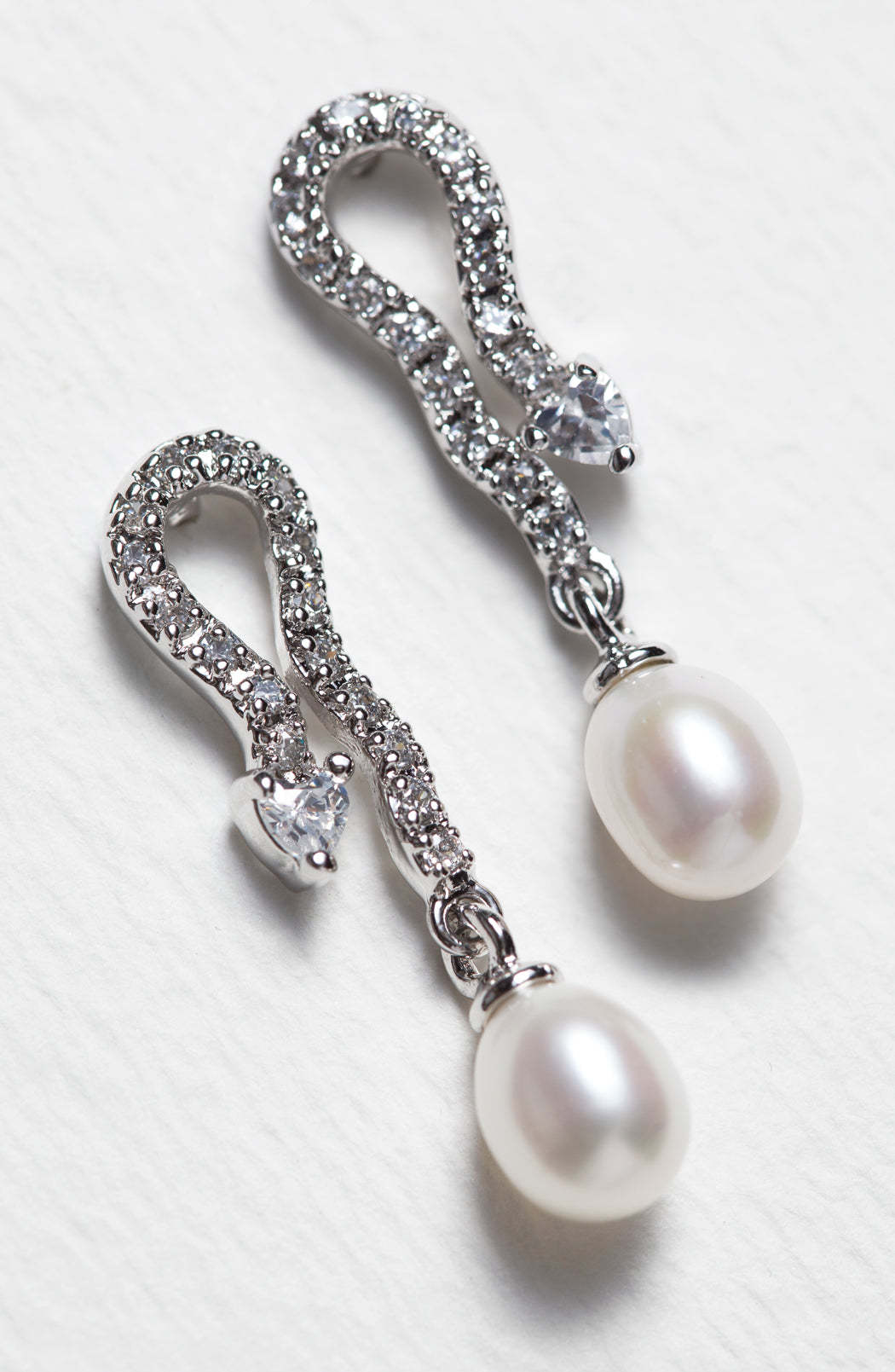 White Vintage Pearl 18K White Gold Earrings | Mix Mix Style [Hot Seller]-Mix MIx Style