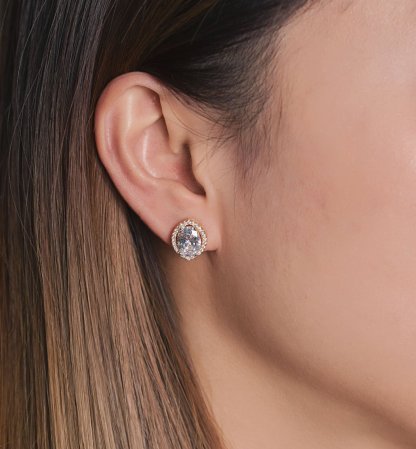 Moissanite Diamonds Stud 18K White Gold Earrings | Mix Mix Style [Hot Seller]-Mix MIx Style