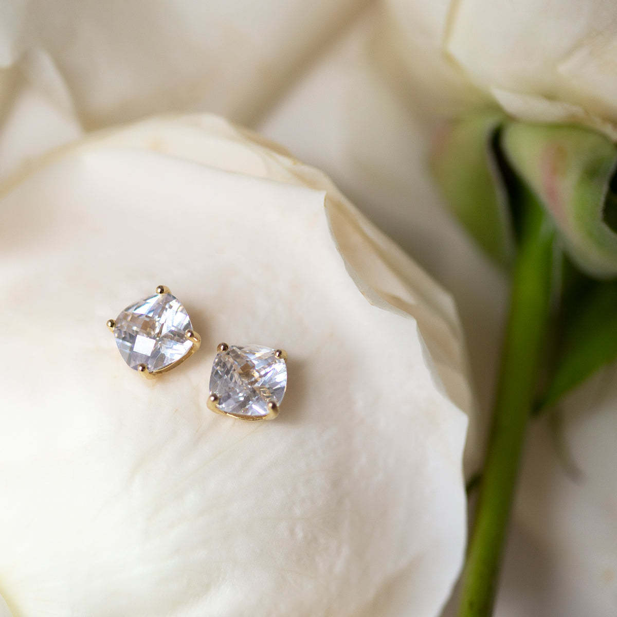 Solitaire Cushion Stud Earrings | Mix Mix Style [Hot Seller]-Mix MIx Style