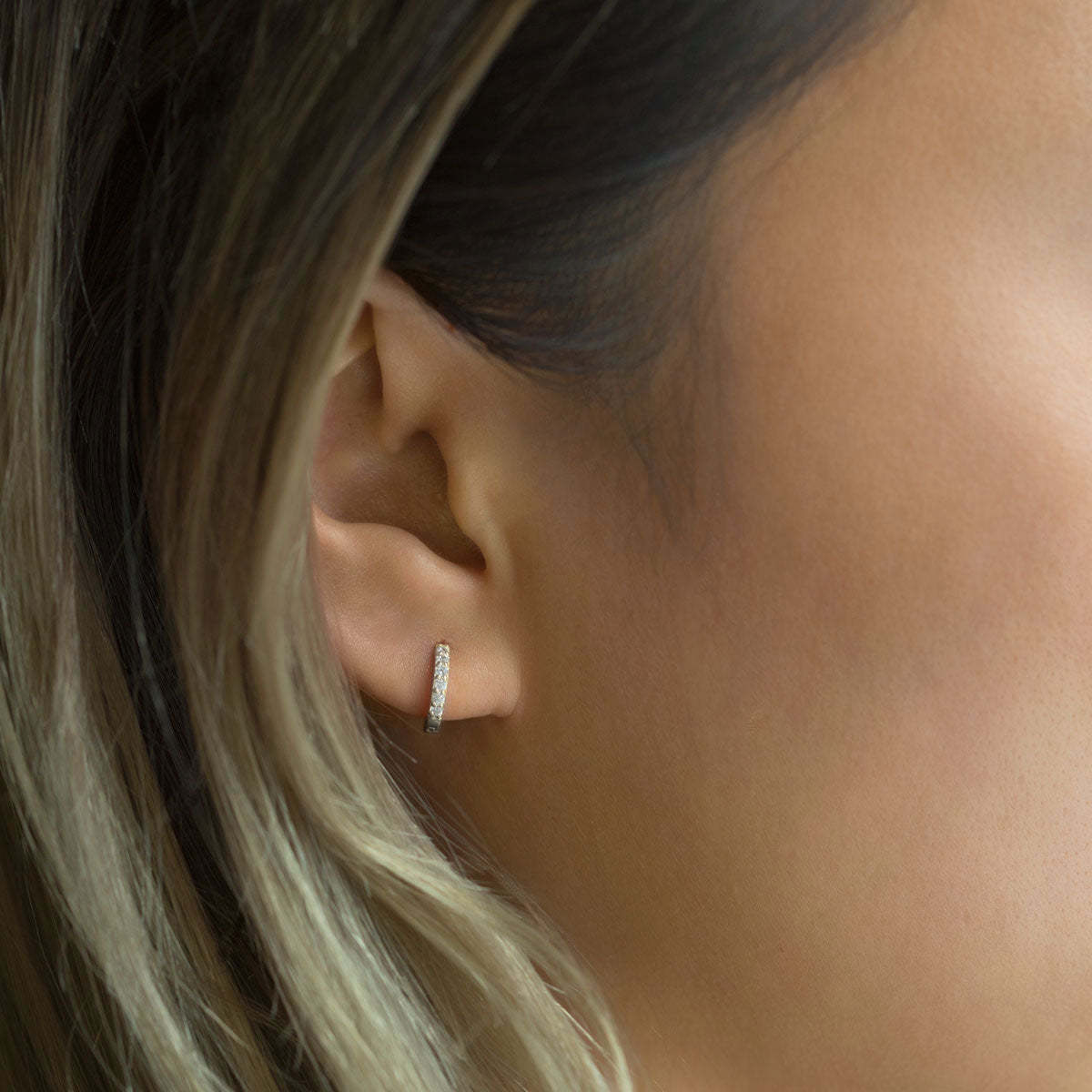 Moissanite Huggie s925 sterling Silver Earrings | Mix Mix Style [Hot Seller]-Mix MIx Style