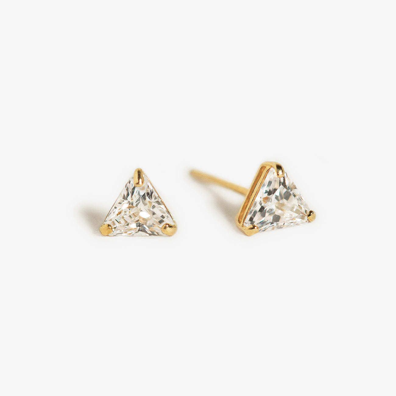 Moissanite Trinity 18K Gold Plated Studs | Mix Mix Style [Hot Seller]-Mix MIx Style