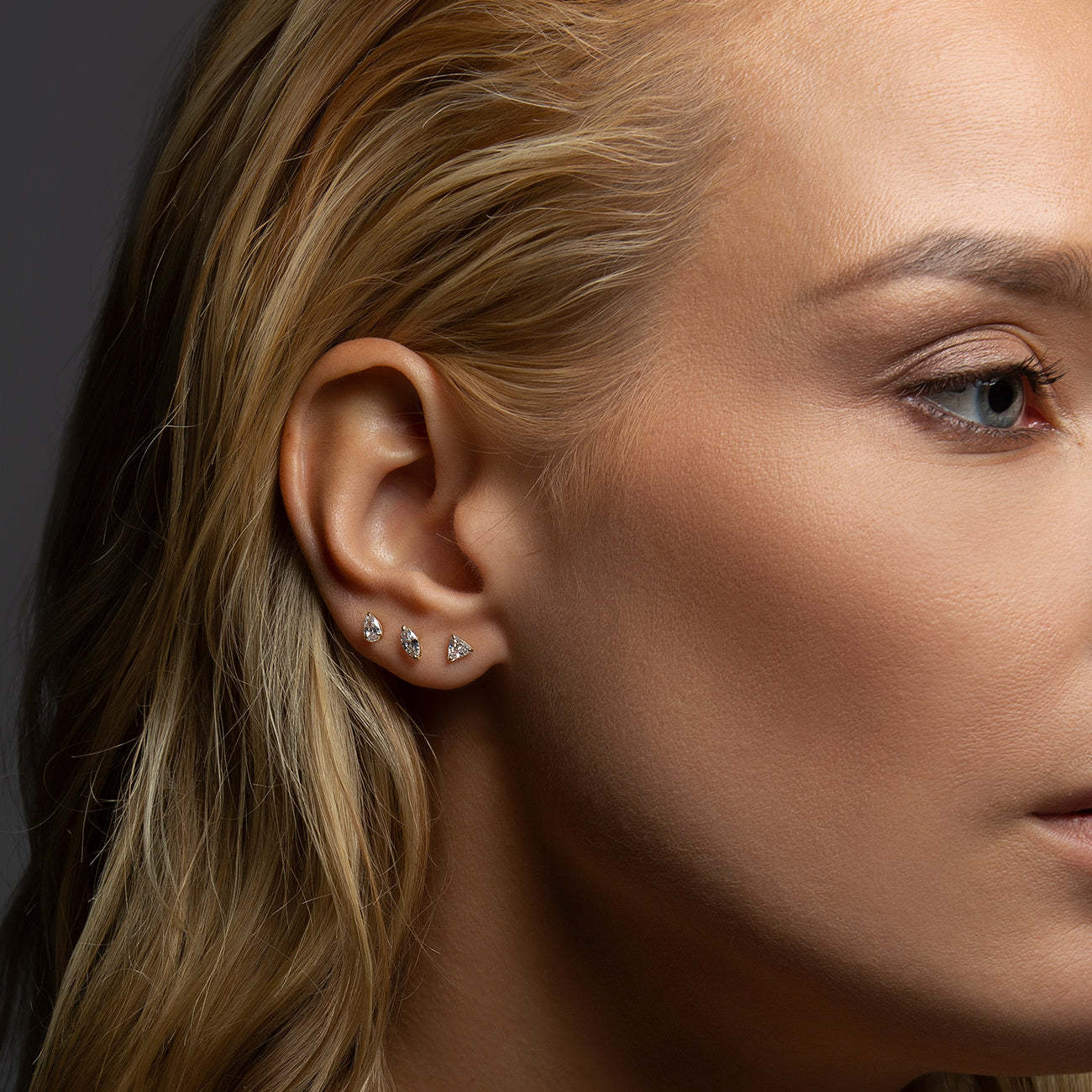 Trinity Stud 18K Gold Plated Earrings | Mix Mix Style [Hot Seller]-Mix MIx Style