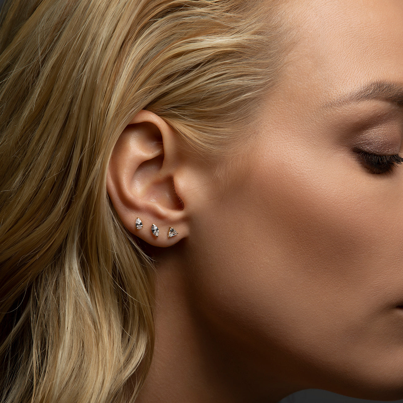 Moissanite Marquise Stud 18K White Gold Earrings | Mix Mix Style [Hot Seller]-Mix MIx Style