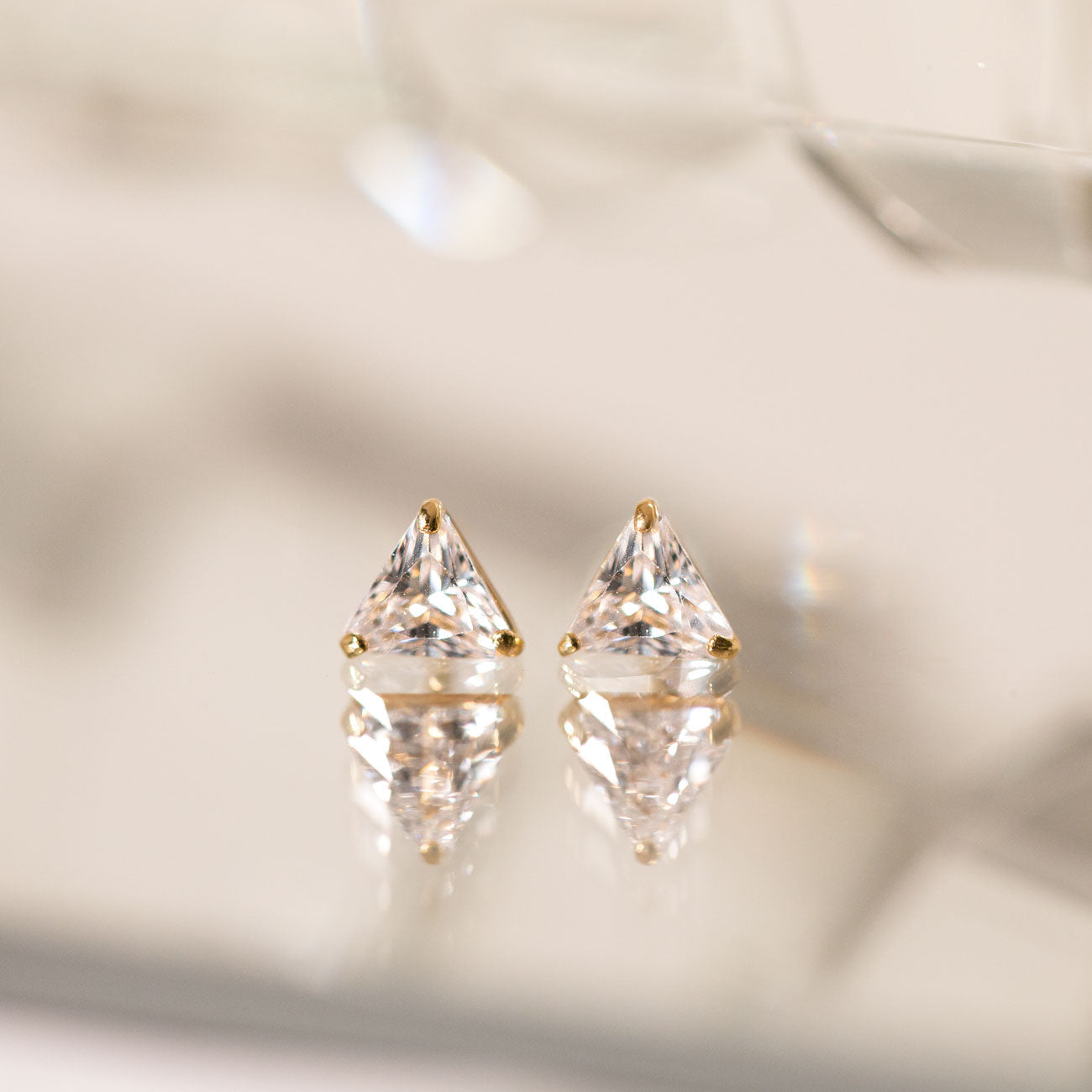 Trinity Stud 18K Gold Plated Earrings | Mix Mix Style [Hot Seller]-Mix MIx Style