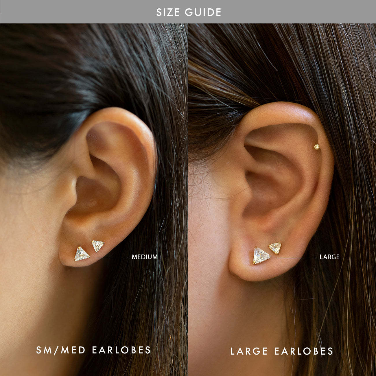 Moissanite Trinity 18K Gold Plated Studs | Mix Mix Style [Hot Seller]-Mix MIx Style