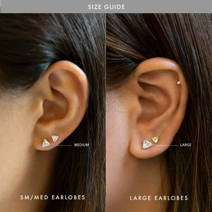 Moissanite Trinity 18K Gold Plated Studs | Mix Mix Style [Hot Seller]-Mix MIx Style