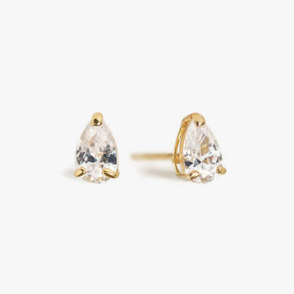 Moissanite Pear 18K Gold Plated Studs | Mix Mix Style [Hot Seller]-Mix MIx Style