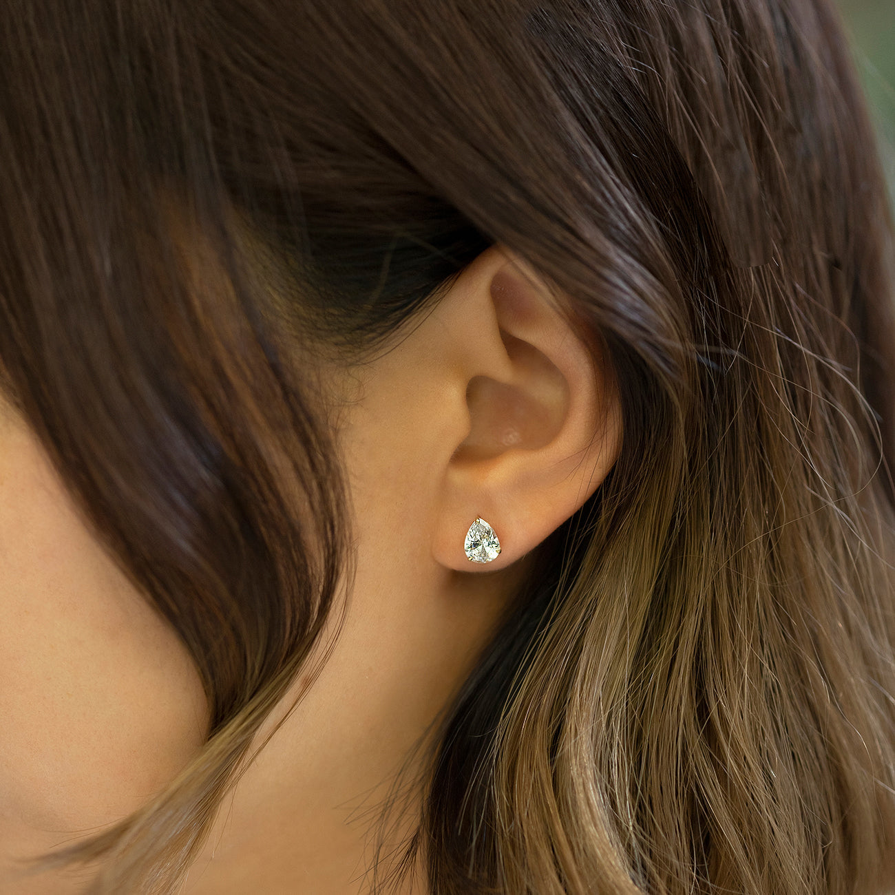 Moissanite Pear 18K Gold Plated Studs | Mix Mix Style [Hot Seller]-Mix MIx Style