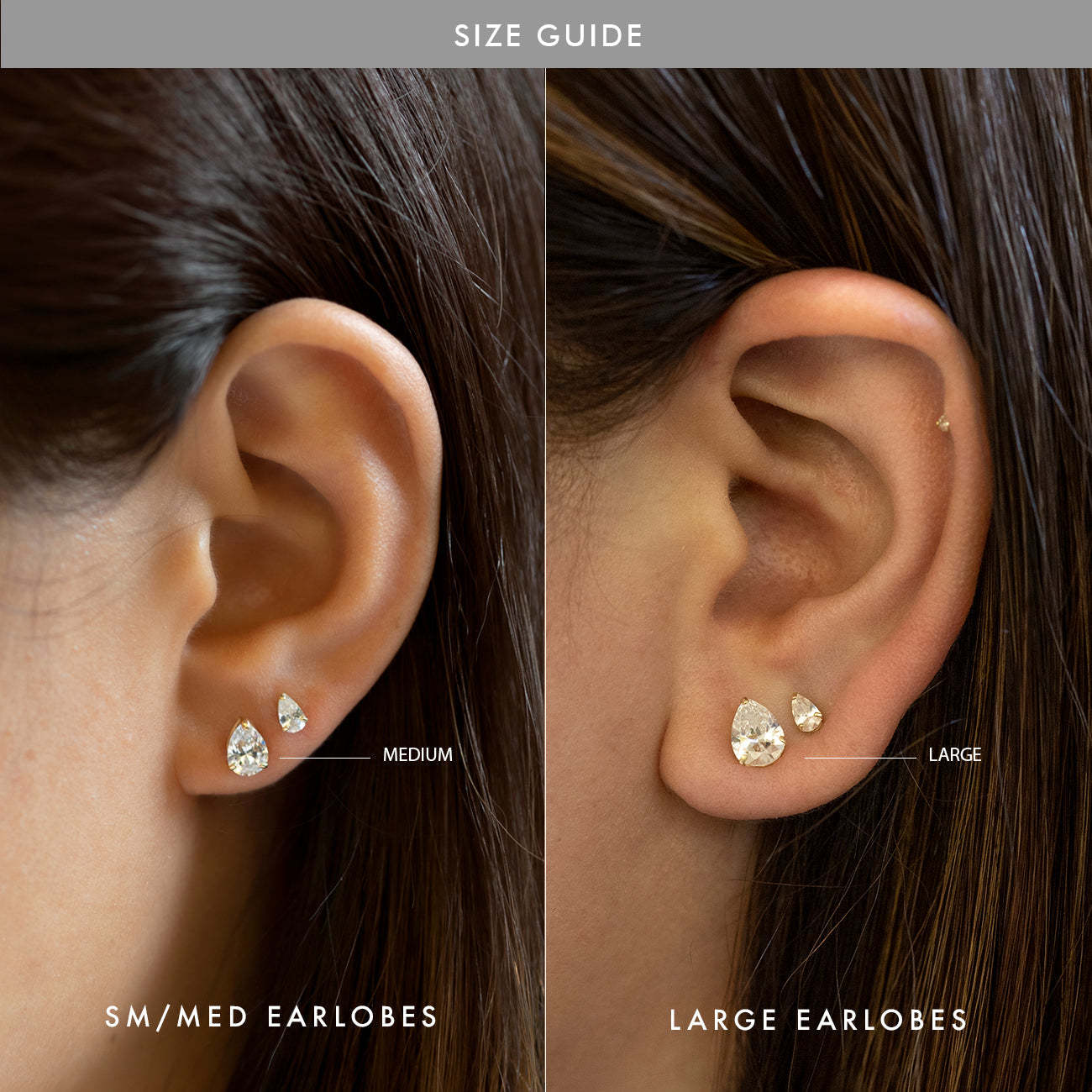 Moissanite Pear 18K Gold Plated Studs | Mix Mix Style [Hot Seller]-Mix MIx Style