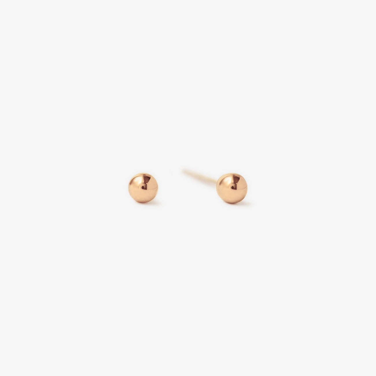 Tiny Sphere 18K Rose Gold Plated Studs | Mix Mix Style [Hot Seller]-Mix MIx Style