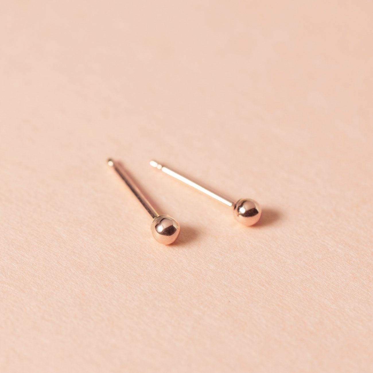 Tiny Sphere 18K Rose Gold Plated Studs | Mix Mix Style [Hot Seller]-Mix MIx Style
