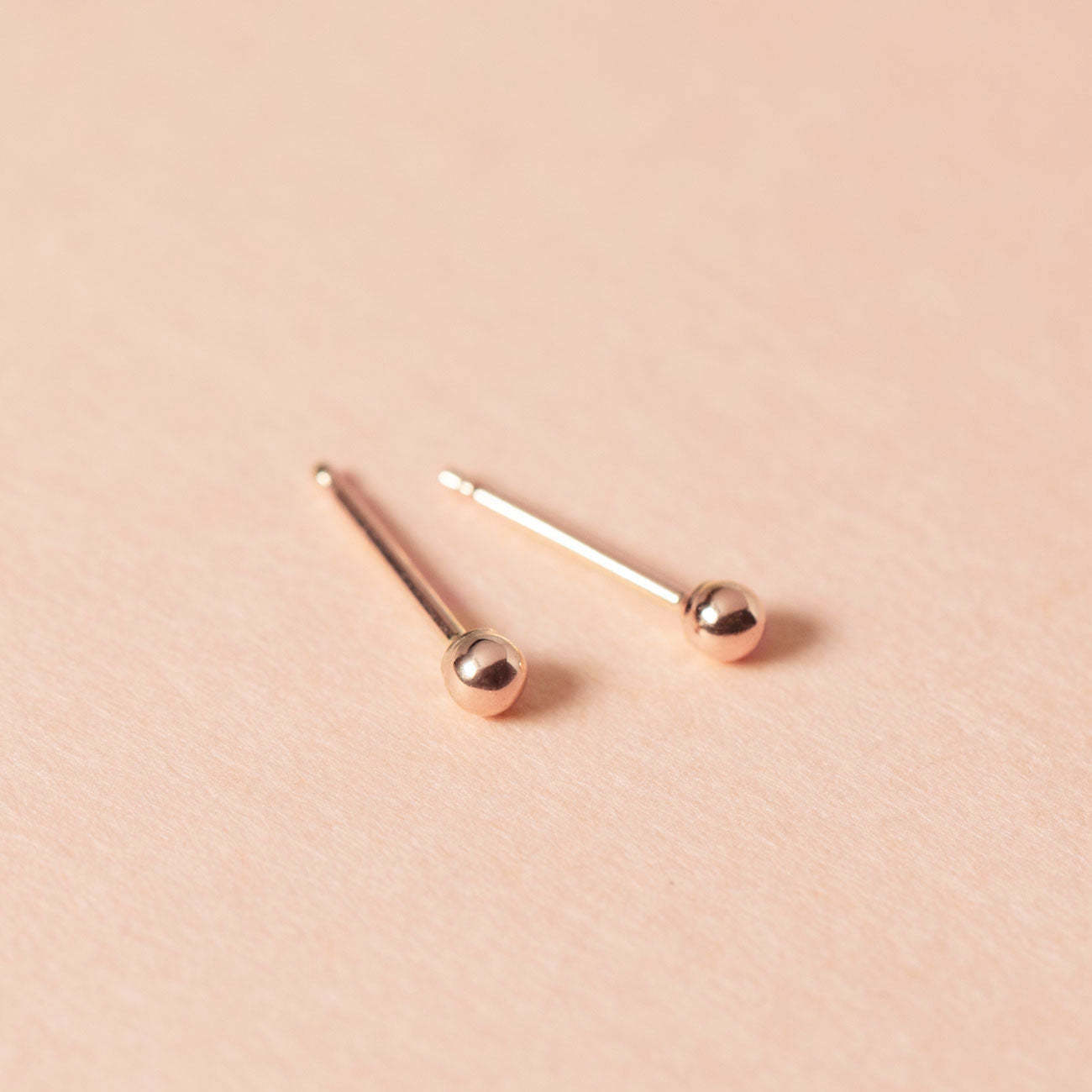 Tiny Sphere 18K Rose Gold Plated Studs | Mix Mix Style [Hot Seller]-Mix MIx Style